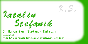 katalin stefanik business card